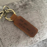 Personalized Handwriting Leather Key Chain