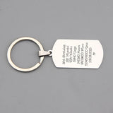 FLYANGEL Personalized Date Keychain Birthday Present High Engraved Bag Charm 16t