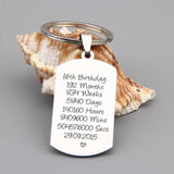 FLYANGEL Personalized Date Keychain Birthday Present High Engraved Bag Charm 16t