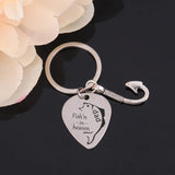 Fishhook Pendant Dad Fish'n In Heaven Engraved Keychain
