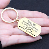 Stainless Steel Bonus Dad Charm Keychain For Father