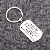 Stainless Steel Bonus Dad Charm Keychain For Father