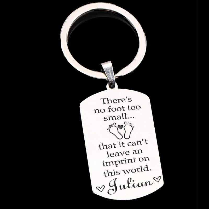 Custom Name Miscarriage Sympathy Keychain