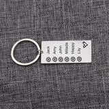 Personalized Stainless Steel Keychain Engraved Family Names Gift Bag Charm