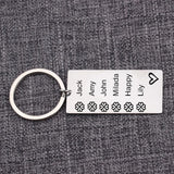 Personalized Stainless Steel Keychain Engraved Family Names Gift Bag Charm