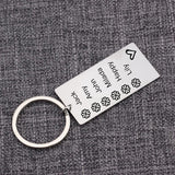 Personalized Stainless Steel Keychain Engraved Family Names Gift Bag Charm