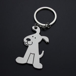 Personalized Metal Dog Keychain Key Ring Animal Key Chain