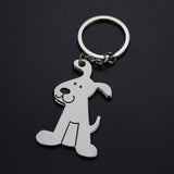 Personalized Metal Dog Keychain Key Ring Animal Key Chain