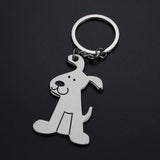Personalized Metal Dog Keychain Key Ring Animal Key Chain