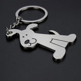 Personalized Metal Dog Keychain Key Ring Animal Key Chain
