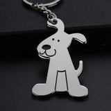 Personalized Metal Dog Keychain Key Ring Animal Key Chain