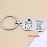 Personalized Graduation Keychain Stainless Steel Keepsake