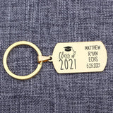 Personalized Graduation Keychain Stainless Steel Keepsake