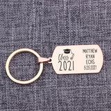 Personalized Graduation Keychain Stainless Steel Keepsake