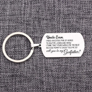 Stainless Steel Keychain for Godfather: Uncle