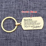 Stainless Steel Keychain for Godfather: Uncle