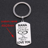 Personalized Keychain: NANA, Touch This Heart, Feel Our Love