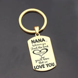 Personalized Keychain: NANA, Touch This Heart, Feel Our Love