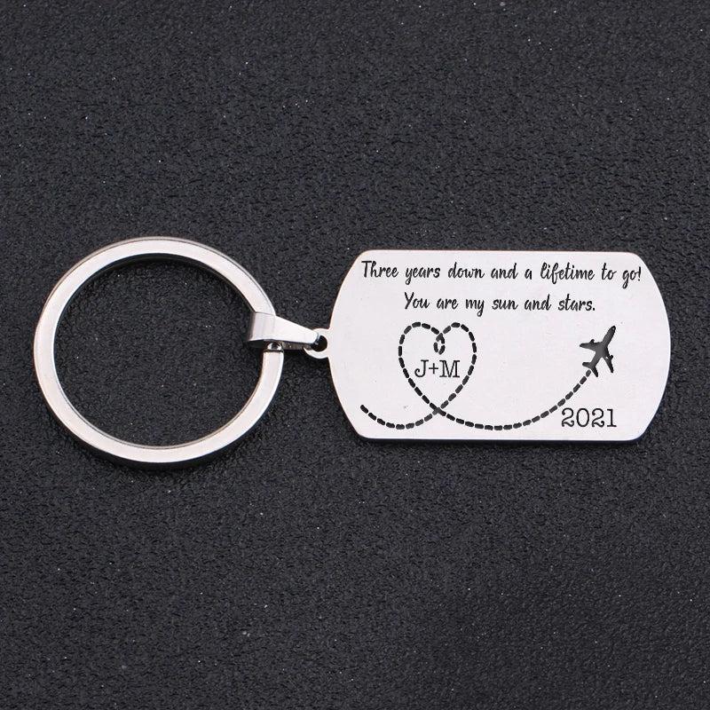Initials Time Couple Keychains - Exquisite Creative Ornaments