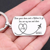 Initials Time Couple Keychains - Exquisite Creative Ornaments
