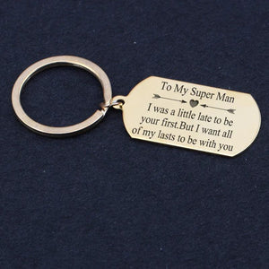 To My Man Stainless Steel Keychain