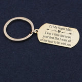 To My Man Stainless Steel Keychain