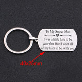 To My Man Stainless Steel Keychain