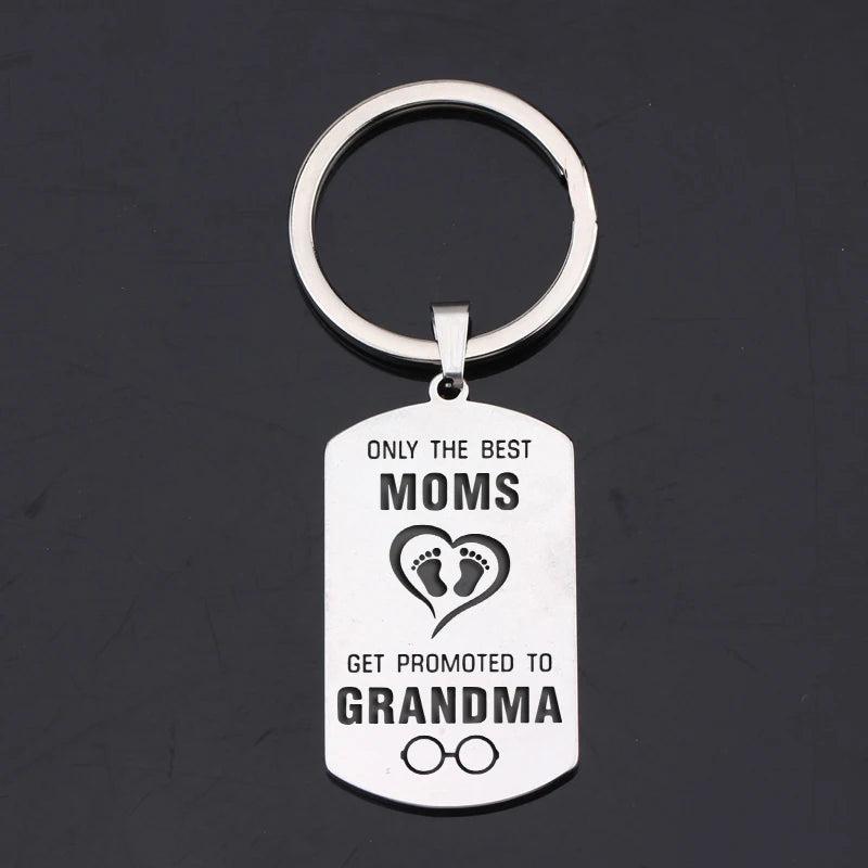 Promoted to Grandma Car Key Ring