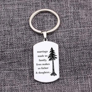 Father & Daughter Stainless Steel Keychain Gift