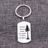 Father & Daughter Stainless Steel Keychain Gift