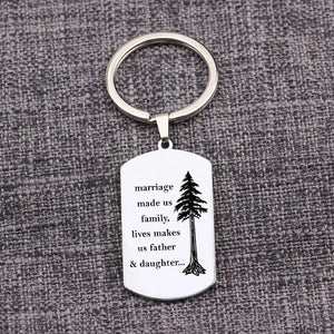 Father & Daughter Stainless Steel Keychain Gift