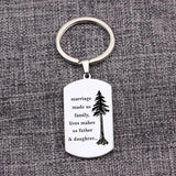 Father & Daughter Stainless Steel Keychain Gift