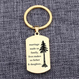 Father & Daughter Stainless Steel Keychain Gift