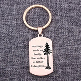 Father & Daughter Stainless Steel Keychain Gift