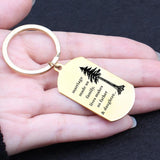 Father & Daughter Stainless Steel Keychain Gift