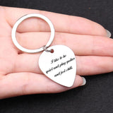 Personalized Couple Keychain - Guitar Pick Keyring