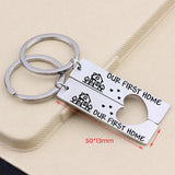 Our First Home Keychain Set - Couples Housewarming Gift