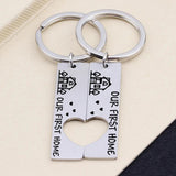 Our First Home Keychain Set - Couples Housewarming Gift