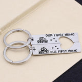 Our First Home Keychain Set - Couples Housewarming Gift
