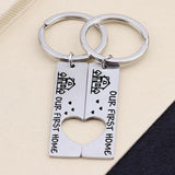 Our First Home Keychain Set - Couples Housewarming Gift