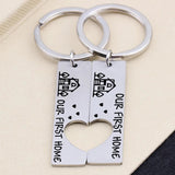 Our First Home Keychain Set - Couples Housewarming Gift