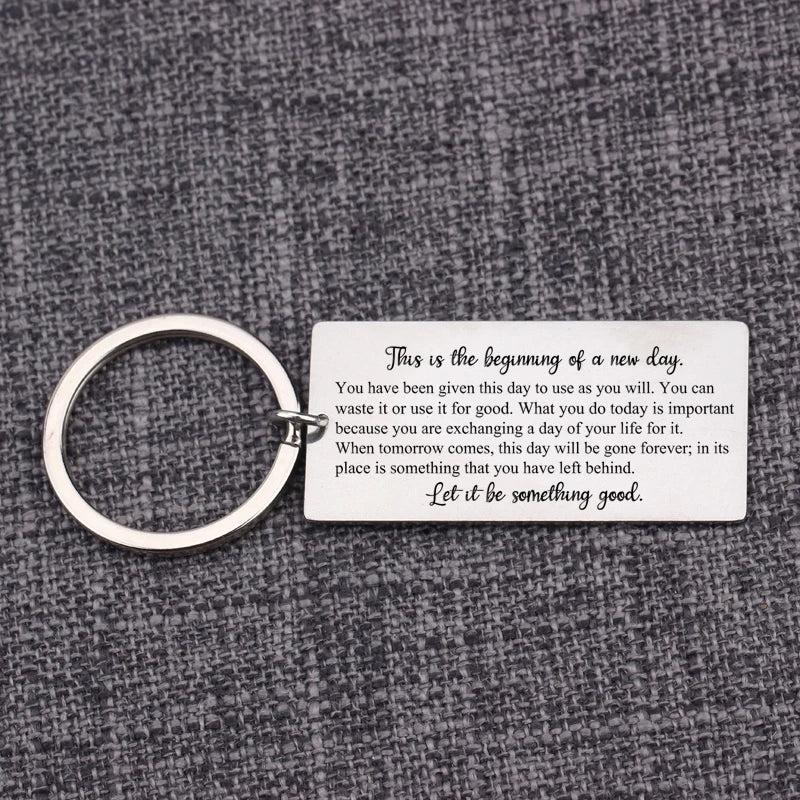 Graduation Gift Keychain Inspirational Letters Bag Charms