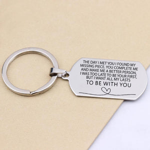 EngraveMY MAN I WANT All MY LASTS TO BE WITH YOU Promise Love Keychain
