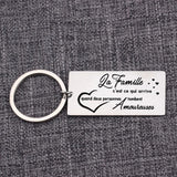 Personalized Stainless Steel La Famille Keychain - Love Happens