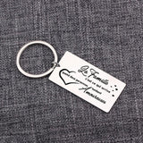 Personalized Stainless Steel La Famille Keychain - Love Happens
