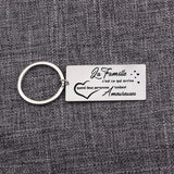 Personalized Stainless Steel La Famille Keychain - Love Happens