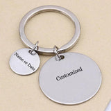 Engraved Letter Keychain Gift for Women Men