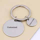 Engraved Letter Keychain Gift for Women Men