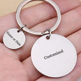 Engraved Letter Keychain Gift for Women Men