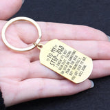 Step-Dad Family Keychain Stainless Steel Gift